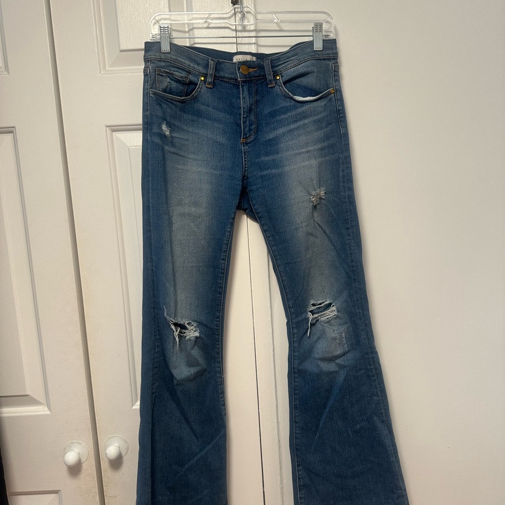 Women's Blue Distressed Jeans